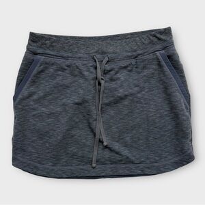 Athleta Techie Terry Mini Skirt Size Medium Heathered‎ Gray
